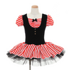 Red White Lining Party Fancy Frock 9356
