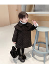 Quilted Star Black Long Coat 11453