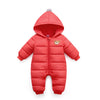 Red Quilted Snow Suit Romper #11554 C