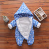 Caamouflag Blue Quilted Snow Suit #11557
