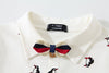 Gentelman Check Vest Pant Shirt With Bow Suiting Set 11842