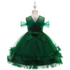 Chest Bow Elegant Fall Green Fancy Dress 12082