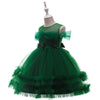 Chest Bow Elegant Fall Green Fancy Dress 12082