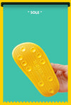 Sky Yellow Alligator Slippers with Elastic Band 4947
