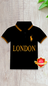 ML London Embroided Black Pony Polo 12022