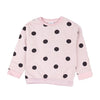 ZR Polka Dot Contras Rib Light Pink Sweatshirt 5792