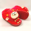 Stuffed Doll Red Covered Winter Rubber Sole Slipper 6253