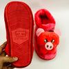 Stuffed Face Pink Covered Winter Rubber Sole Slipper 6250