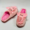 Crab Pink Rubber Sole Warm Cotton Winter Slippers 4405