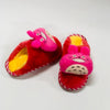 Red Pink Monster Winter Rubber Sole Slipper 6313
