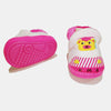 Bear Fluffy Pink Rubber Sole Warm Winter Shoes 4474
