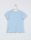 Eco Bio Cotton Elastic Shoulder Sky Blue Shirt 7228