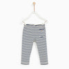 ZR White Blue Lining Front Button Trouser 5934
