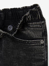 VBT Soft Bermuda Black Denim Shorts With Elastic Waist 11921