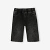 VBT Soft Bermuda Black Denim Shorts With Elastic Waist 11921