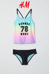 H&M Summer Mode Swimwear BIKINI Tankini 2 Piece Set #12135