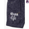 LSN Ocean Life Charcoal Texture Bermuda Shorts 100133