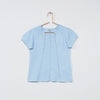 Eco Bio Cotton Elastic Shoulder Sky Blue Shirt 7228